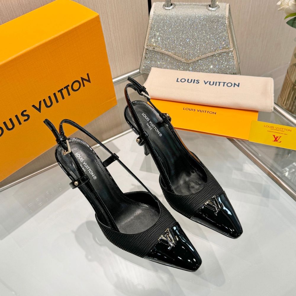 Louis Vuitton City Slingback Pump Black 1AITFI - Image 3