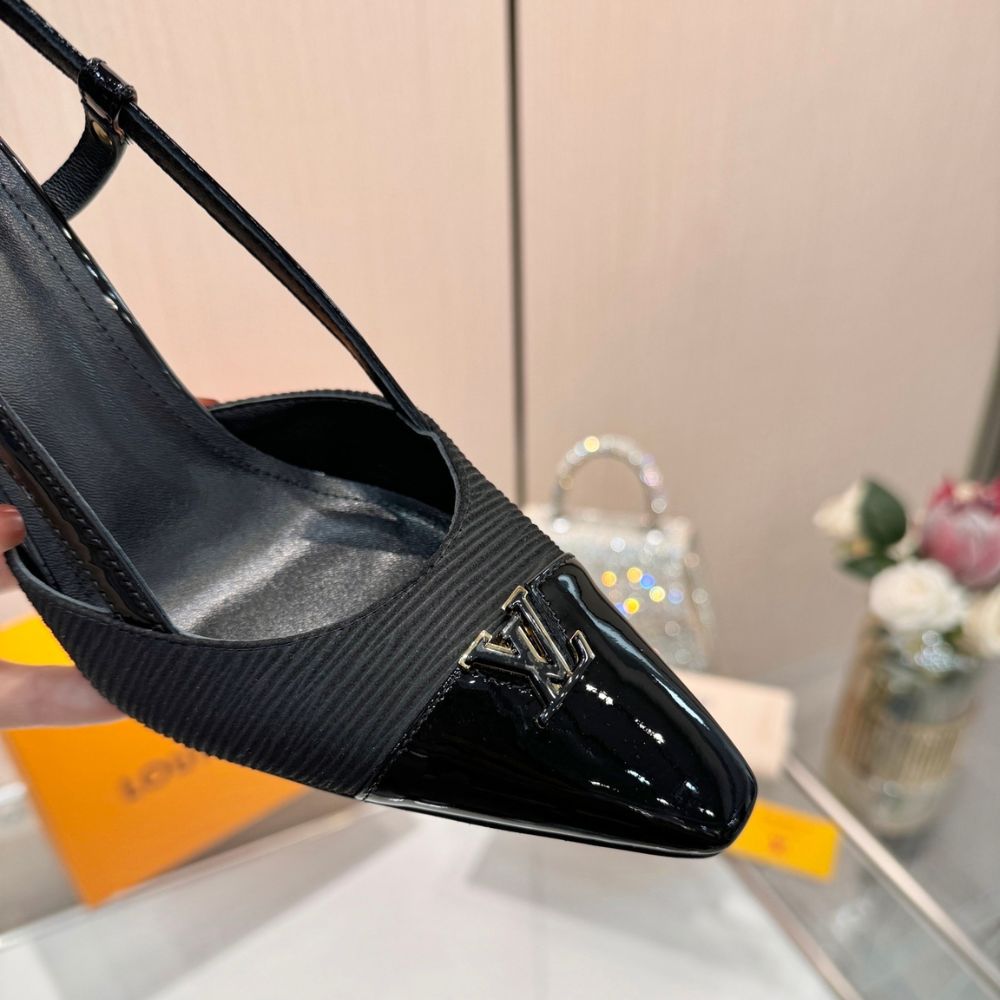 Louis Vuitton City Slingback Pump Black 1AITFI - Image 7