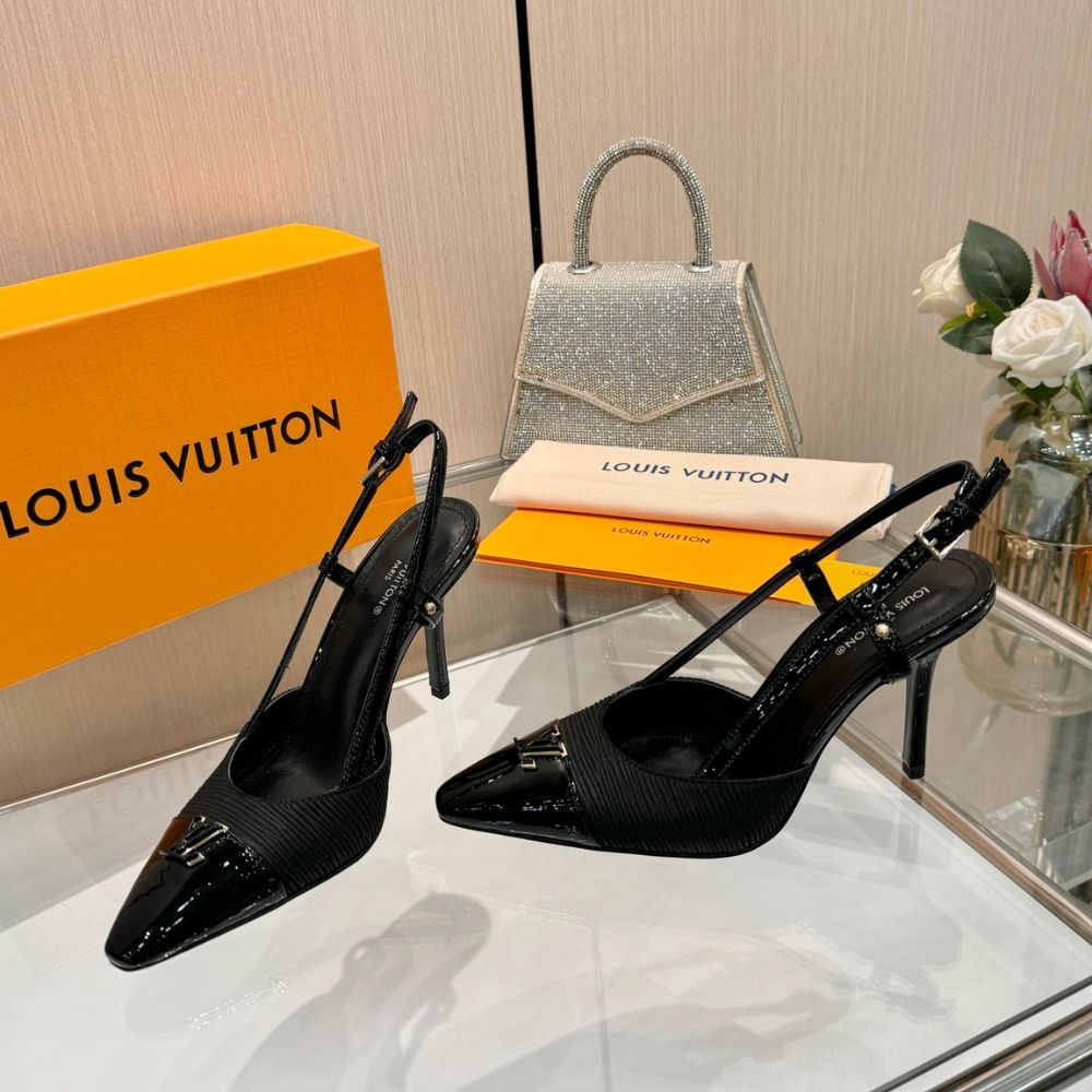 Louis Vuitton City Slingback Pump Black 1AITFI - Image 5