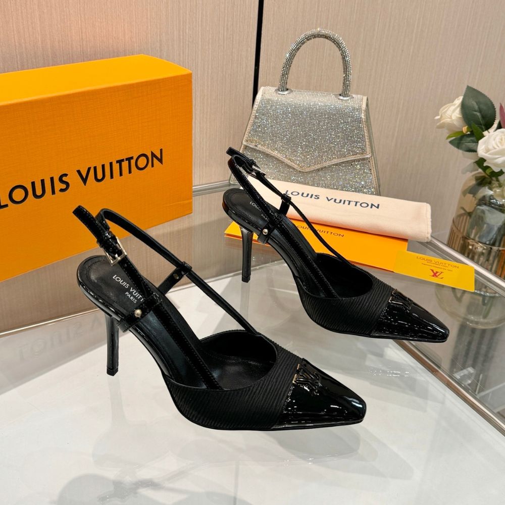 Louis Vuitton City Slingback Pump Black 1AITFI - Image 2