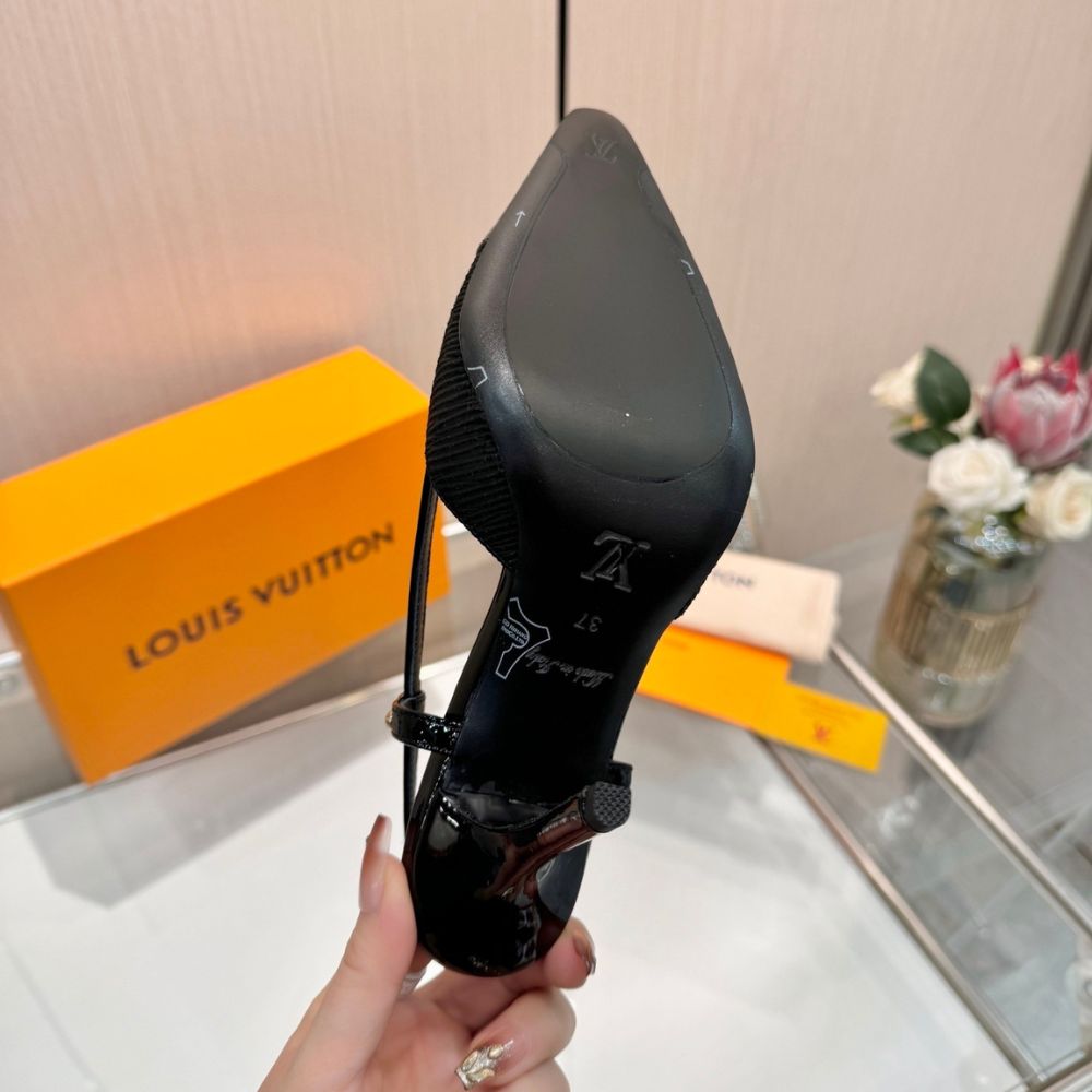 Louis Vuitton City Slingback Pump Black 1AITFI - Image 8