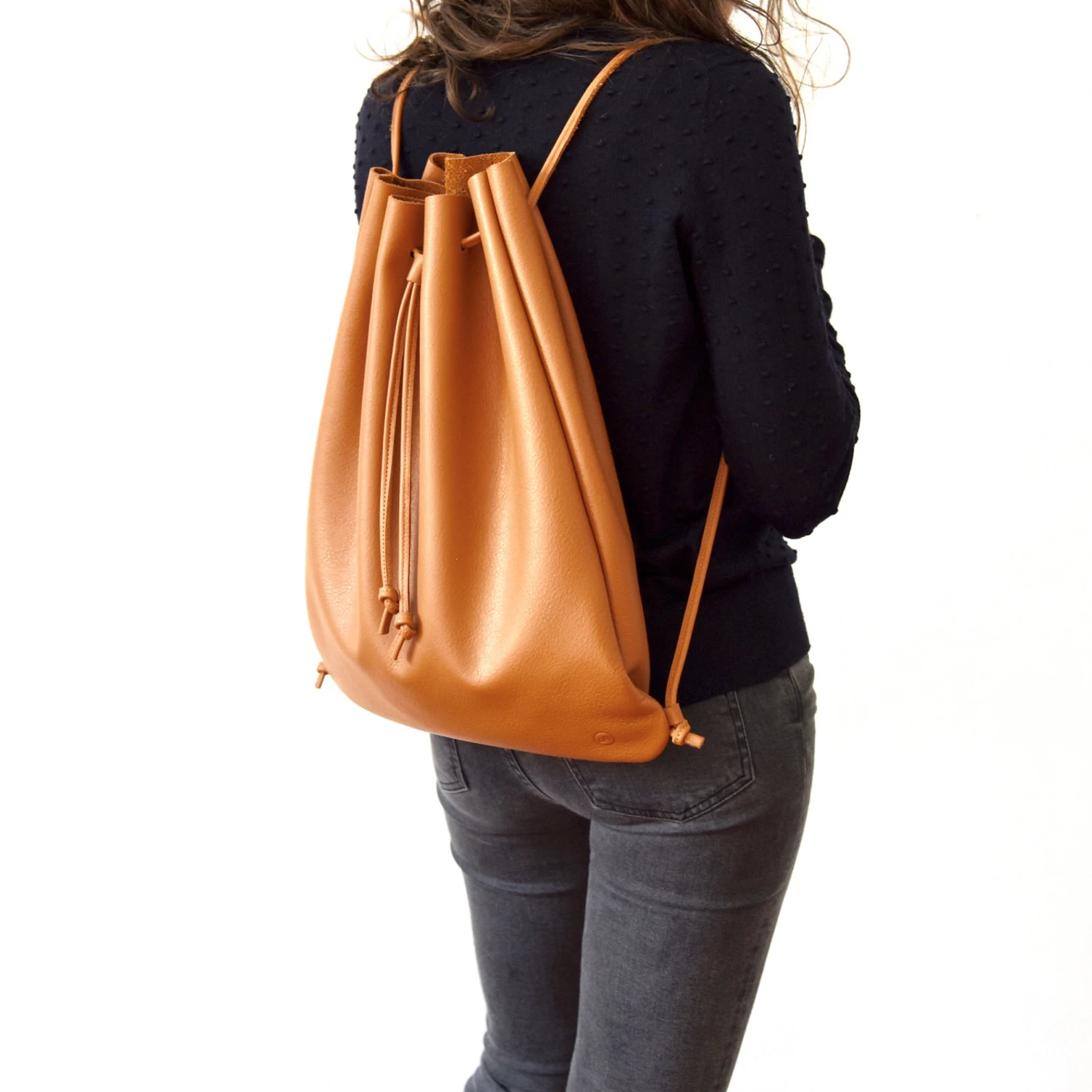 Leather Backpack " Roomy " - several colors - Image 2