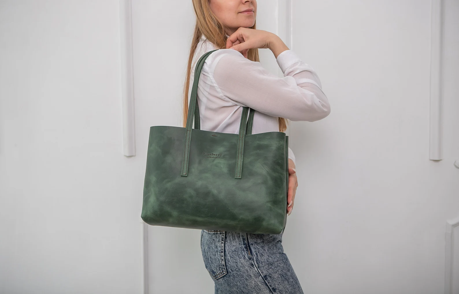 Leather Tote Bag,Women Tote Leather,Laptop Leather tote - Image 5