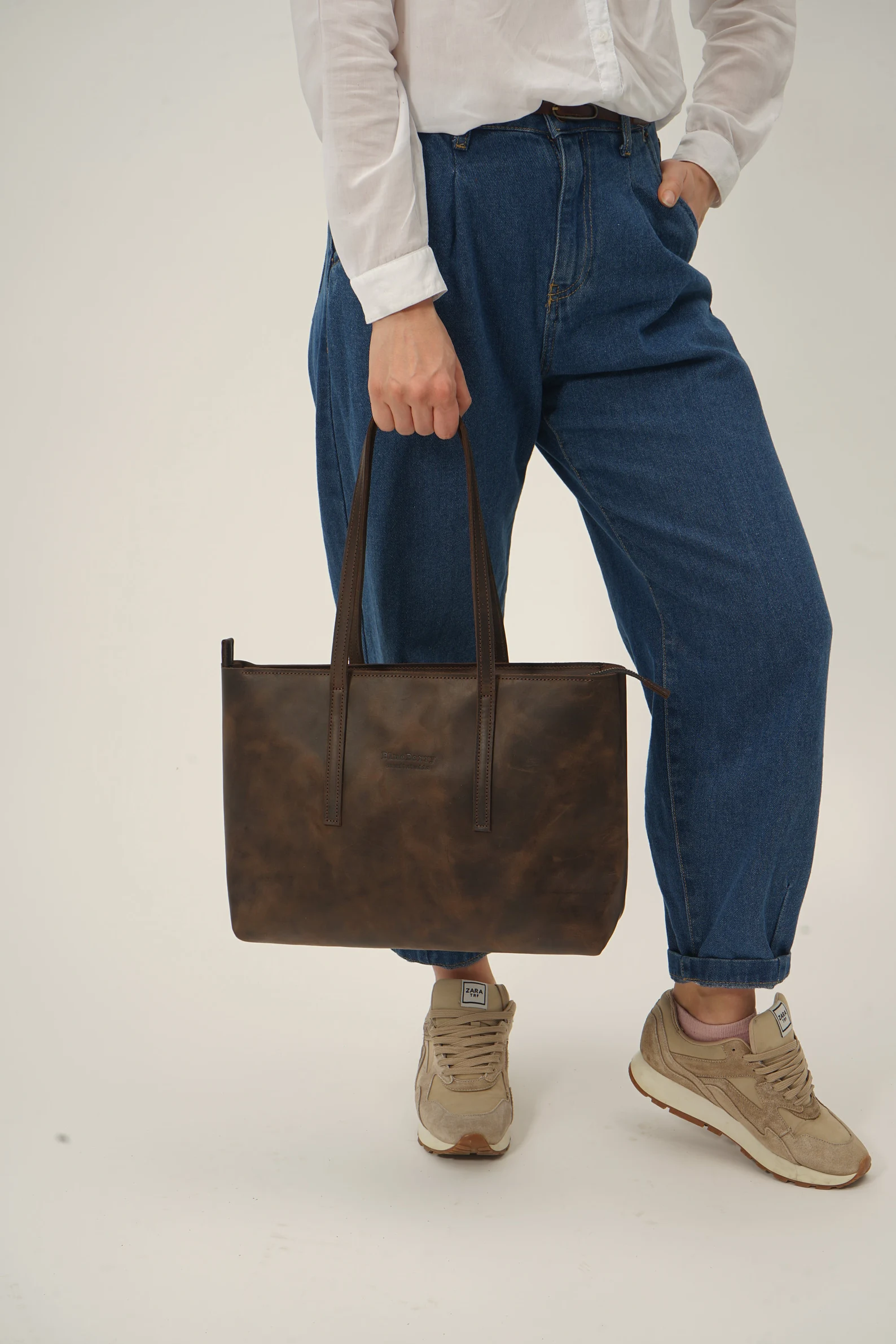 Leather Tote Bag,Women Tote Leather,Laptop Leather tote - Image 7