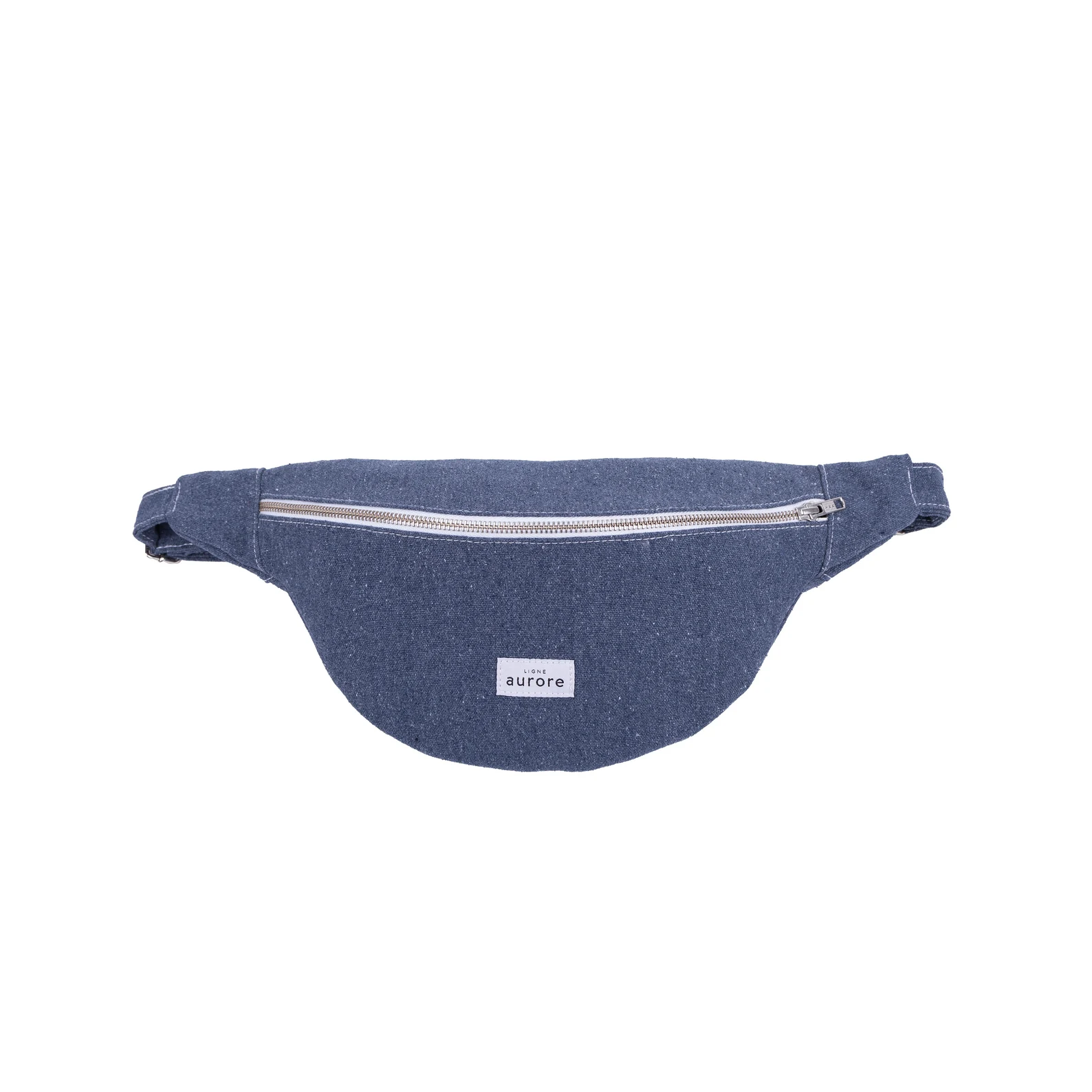 XL banana bag, chest bag - denim blue cotton fabric - Image 4