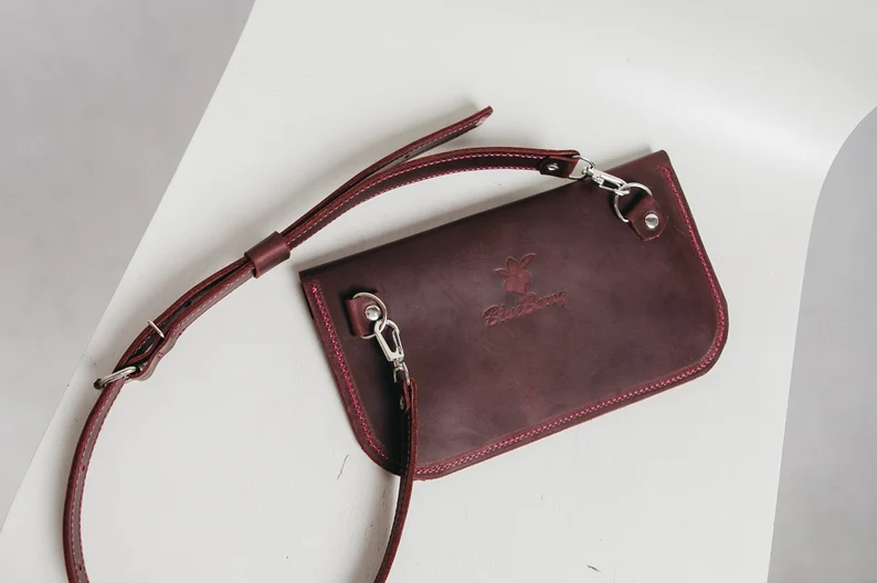 Leather Belt Bag Leather Fanny Pack Crossbody Bag - Image 6