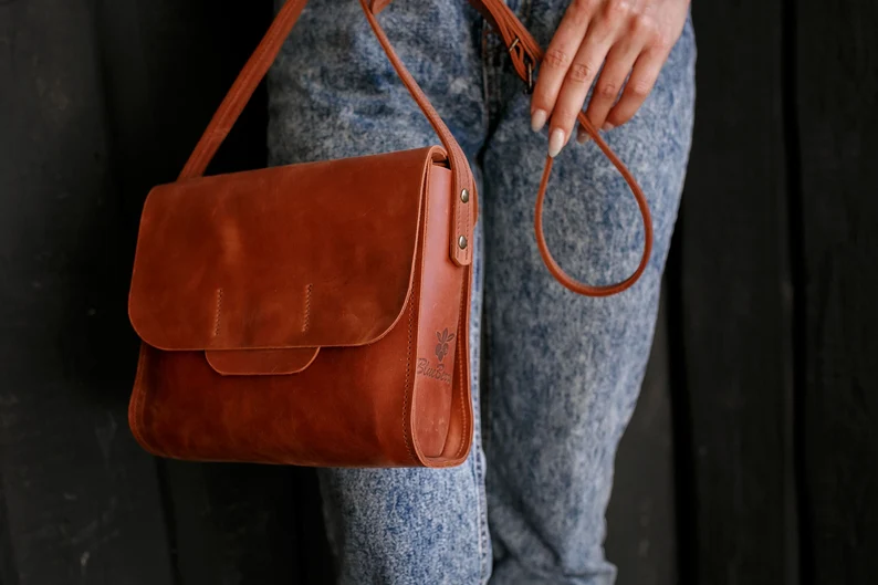 Leather Crossbody Bag Women Shoulder Bag Mini Bag - Image 6