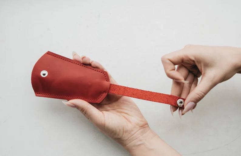 Leather key holder,keychain, key pouch - Image 2