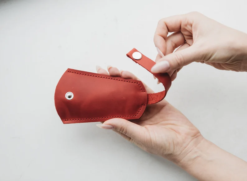 Leather key holder,keychain, key pouch - Image 3