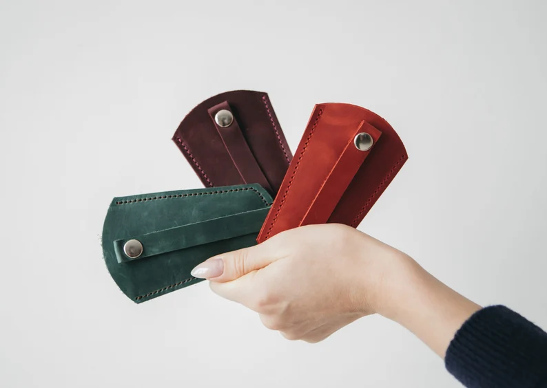Leather key holder,keychain, key pouch