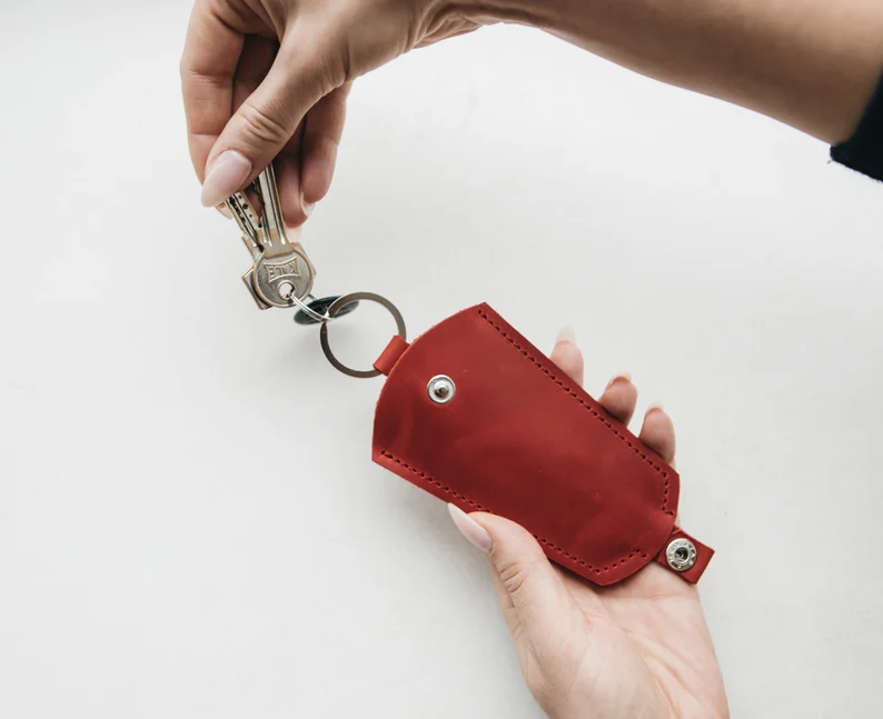 Leather key holder,keychain, key pouch - Image 7