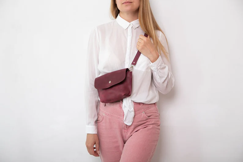 Leather Fanny Pack Belt Bag Rinonera Hip Bag Women Belt Bag