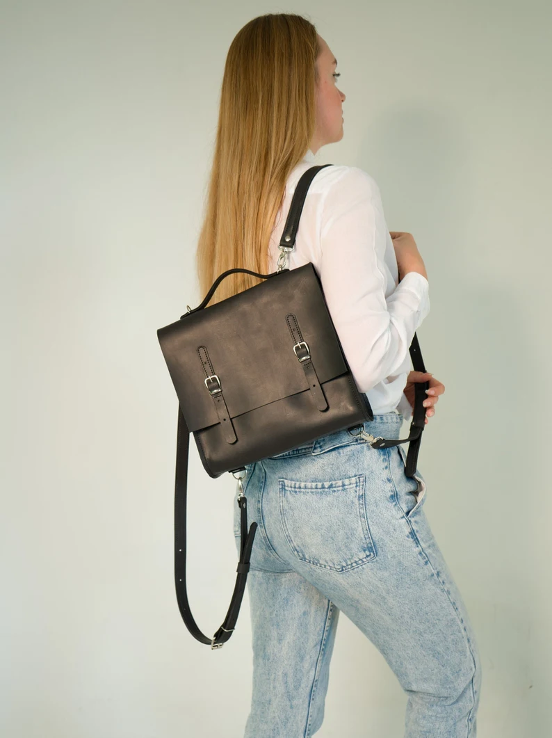 Mini Backpack Leather,Leather Backpack Women - Image 2