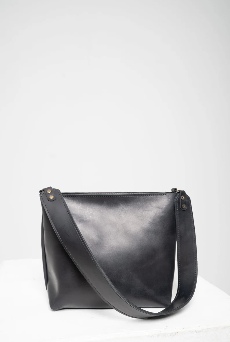 Leather Tote Bag for Women, Leather Shoulder Bag, Handmade Leather Tote - Image 5