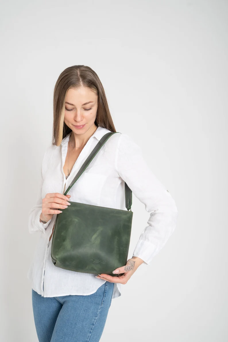 Leather Shoulder Bag Women Crossbody Bag Mini Bag - Image 2